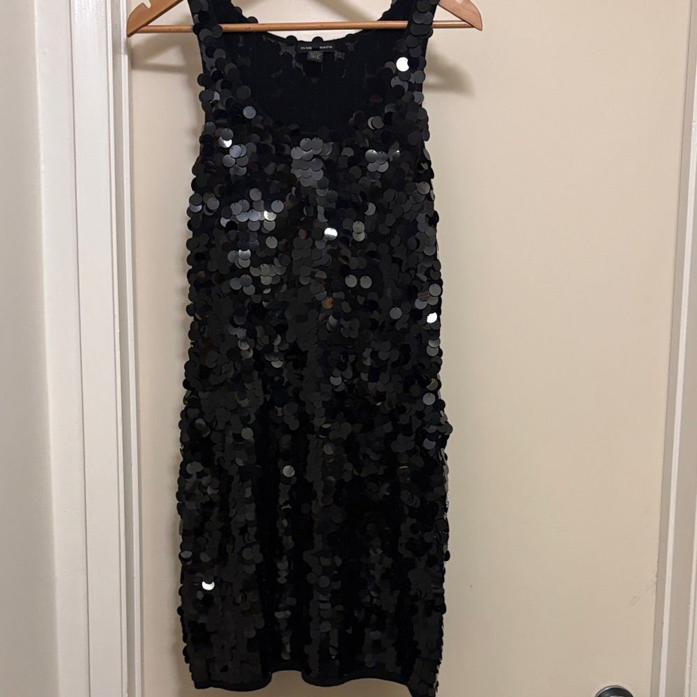 Club Monaco Black Sequined Dress
